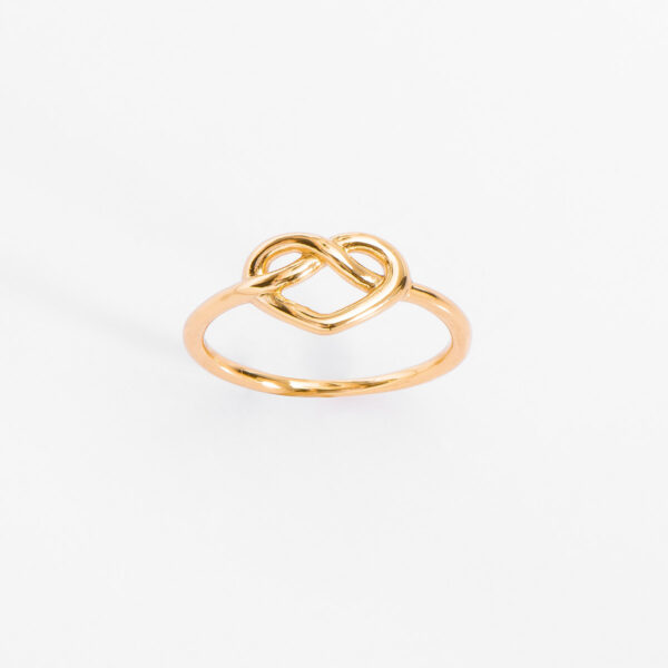 Anillo Baño Oro 18k Corazon