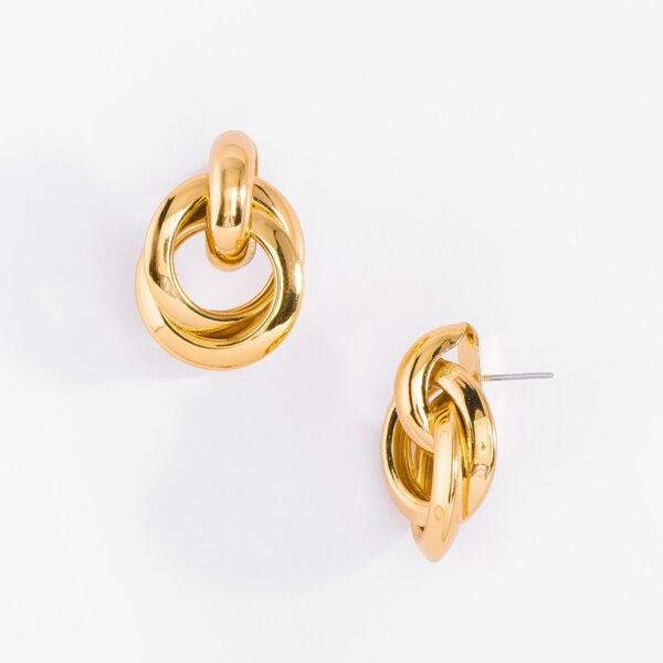 Aretes Baño Oro 18k