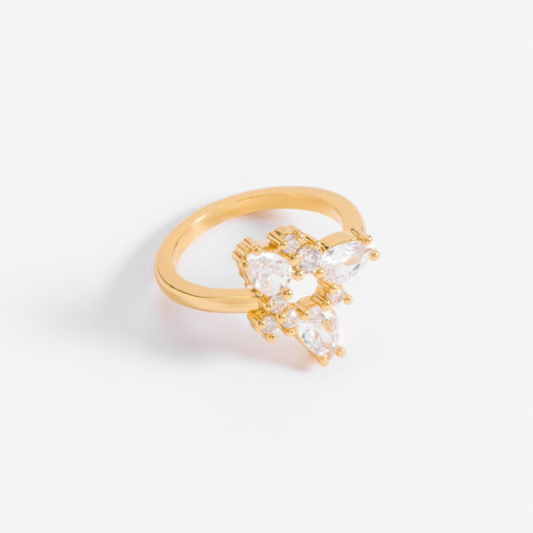 Anillo Baño Oro 18k Flor